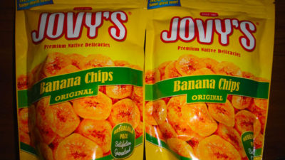 フィリピンのJOVY'Sのバナナチップス