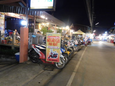タイのパーイのレンタルバイク屋
