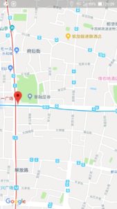 グーグルマップで示した中国長沙のホテルの間違い
